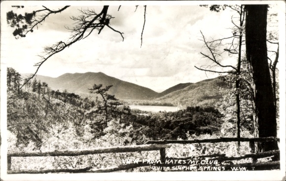 Ak West Virginia USA, uitzicht vanaf Kates Mountain Club, White Sulphur Springs