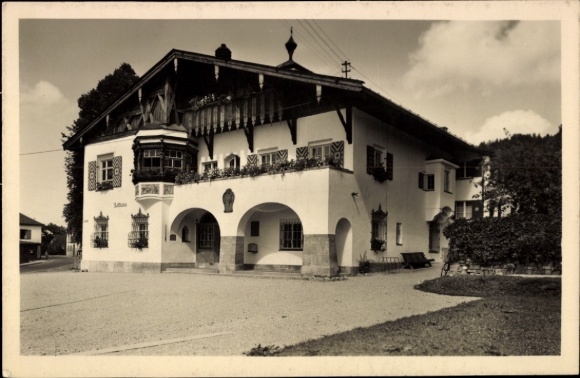 Postcard Schliersee in Upper Bavaria, Town Hall