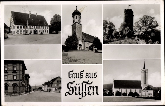 Ak Süßen an der Fils, Kirche, Gasthaus, Turm