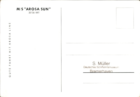 Ak passagiersschip Arosa Sun, Arosa Line