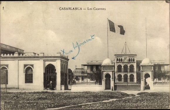 Postcard Casablanca Morocco, Les Casernes