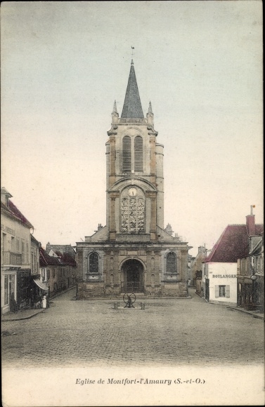 Postcard Montfort l&#39;Amaury Yvelines, The Church