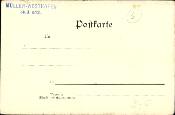 Kunstenaarskaart Bahndorf, Wernigerode am Harz, markt, stadhuis