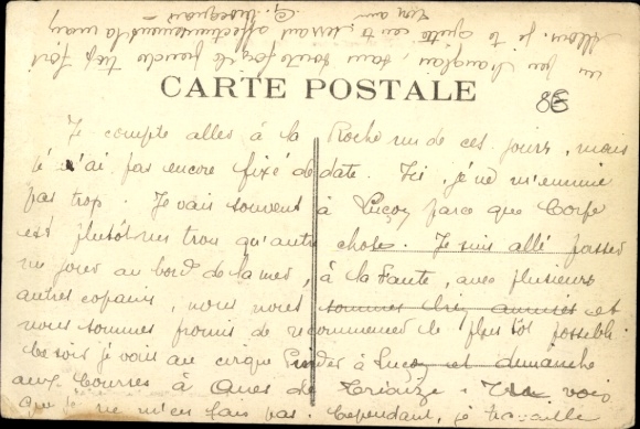 Postcard Corps Vendée, Route de Lucon