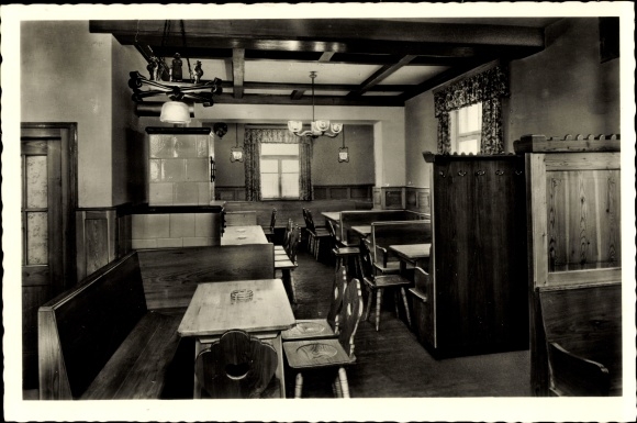 Ak Pommelsbrunn in Mittelfranken, Bahnhof Hotel, Inh. Wilhelm Lutz, Restaurant