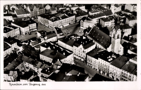 Ak Rosenheim Oberbayern, Fliegeraufnahme