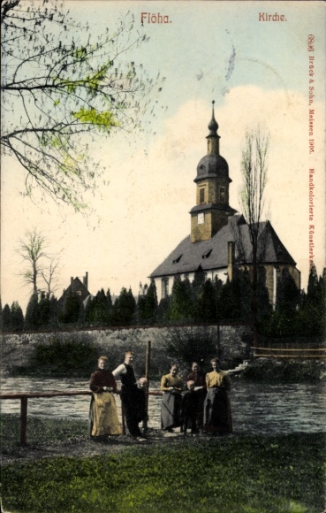 Ak Flöha in Sachsen, Kirche