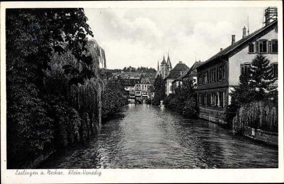 PC Esslingen am Neckar, Little Venice, partial view of the city