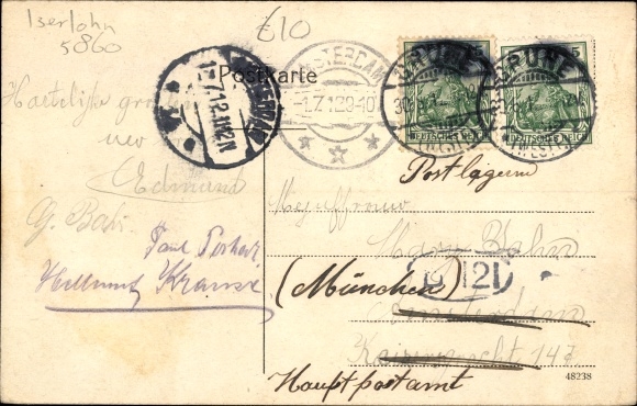 Postcard Iserlohn in the Märkisches Kreis, Dechen cave, interior view, royal hall, dwarf, organ grotto