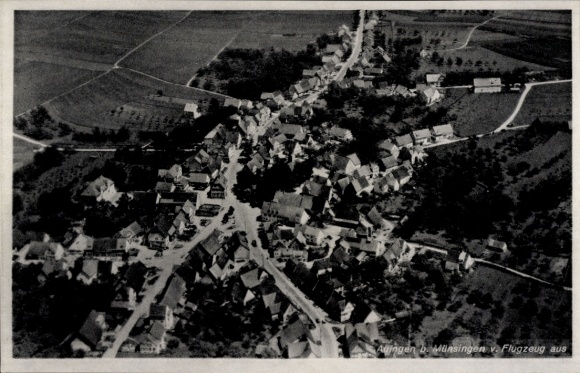 Ak Auingen Münsingen in Württemberg, Fliegeraufnahme