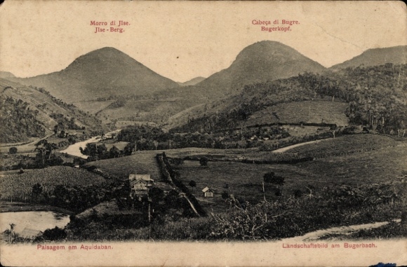 Postcard Paraguay, Amambay, Aquidabán River, mountains