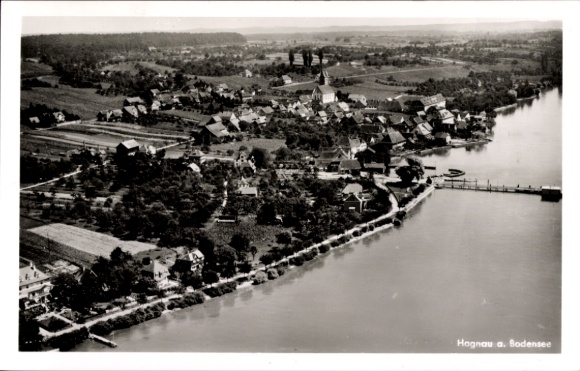 Ak Hagnau am Bodensee, Fliegeraufnahme