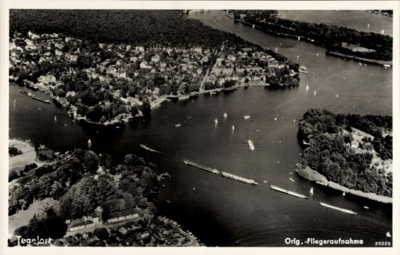 Postcard Berlin Reinickendorf Konradshöhe Tegelort, aerial photograph