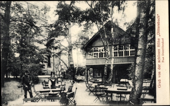Postcard Dürrröhrsdorf Dittersbach in Saxony, beautiful height, terrace