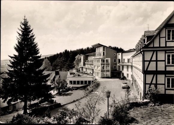 Postcard Bad Berleburg in Westphalia, Hochsauerland, Kurklinik Wittgenstein