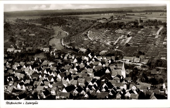 Postcard Pfaffenhofen im Zabergäu Württemberg, aerial photograph