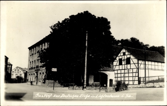 PC Lichtentanne in Saxony, Gasthof zur deutsche Eiche, street scene