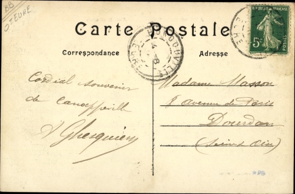 Postcard Amfreville la Campagne Eure, Le Chateau