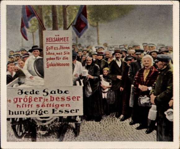 Collector's picture The post-war period No. 53, May 1922 Salvation Army, distribution of soup and bread, goulash cannon