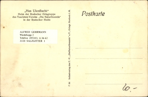 Postcard Baltic resort Graal Müritz, Hus Ulenaway, Uhlenaway, Rostock local group The Friends of Nature