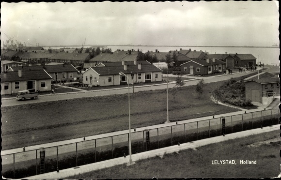 Ak Lelystad Flevoland, Teilansicht der Stadt