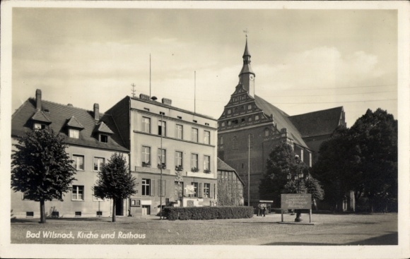 Postcard Bad Wilsnack in der Prignitz, Church, Town Hall