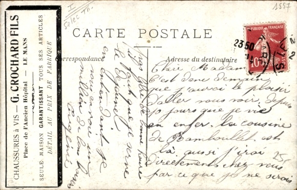 Postcard Fere Foraine, Le Scaphandrier, diver, folk festival, attraction