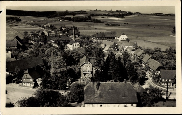 Postcard Obercunnersdorf Kottmar in Oberlausitz, panorama of the place