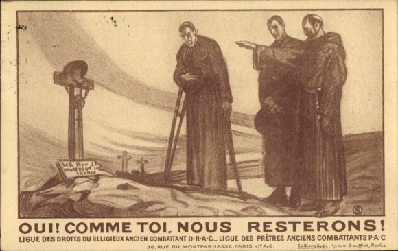 Artist Postcard League for the Rights of Religious Veterans DRAC