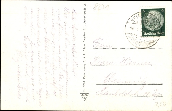 Postcard Seifersdorf Dippoldiswalde in the Eastern Ore Mountains, villas at the Kurhaus
