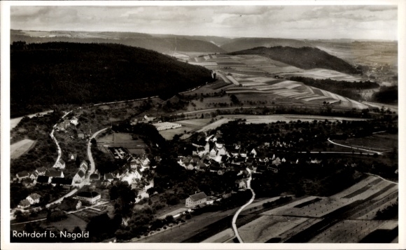 Ak Rohrdorf im Nordschwarzwald, Fliegeraufnahme