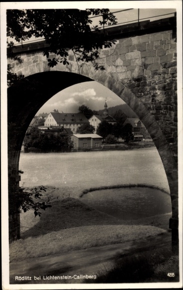 Ak Rödlitz Lichtenstein in Sachsen, Brückenpartie