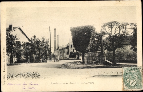 Ak Asnières sur Oise Val d'Oise, Le Calvaire
