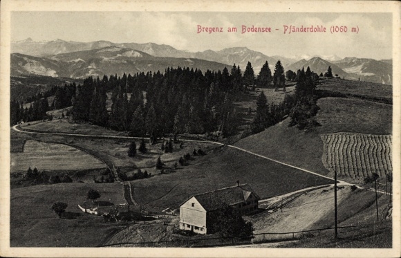 Postcard Bregenz Vorarlberg, a town on Lake Constance