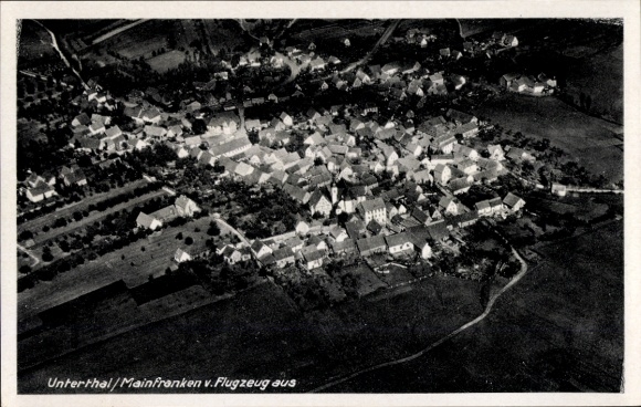 Postcard Untererthal Hammelburg in Lower Franconia, aerial photograph
