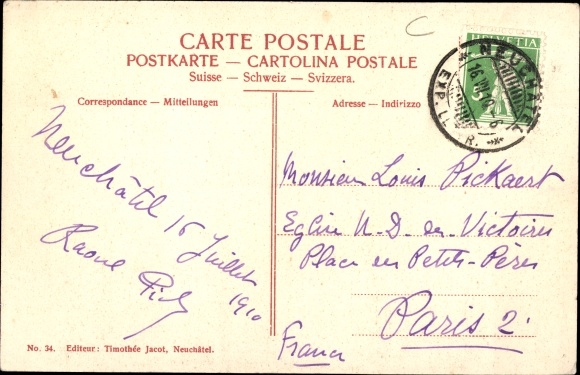 Postcard Neuchâtel Neuenburg Stadt, Steamboat on Lake Neuchâtel
