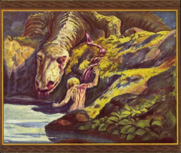 Collection picture The Nibelungen song, I. Frieze, Siegfried, How Siegfried slew the dragon