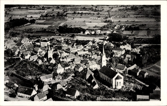 Ak Ebermannstadt in Oberfranken, Fliegeraufnahme