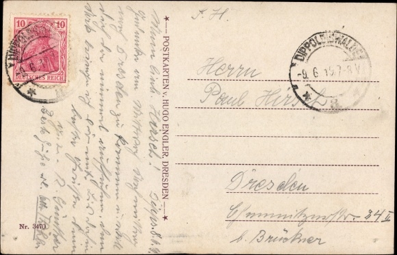 Postcard Malter Dippoldiswalde in the Eastern Ore Mountains, dam, barrier wall, house Seeblick, Paulsdorf