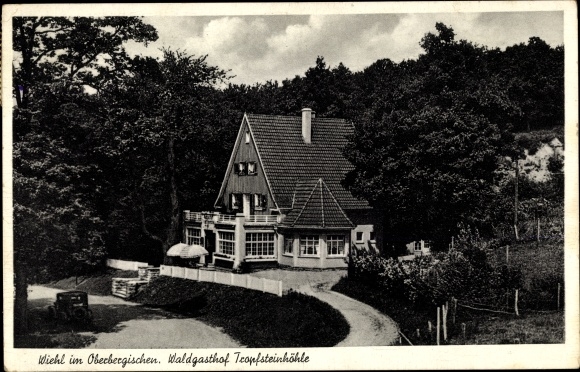 Postcard Wiehl in the Oberberg district, forest inn stalactite cave