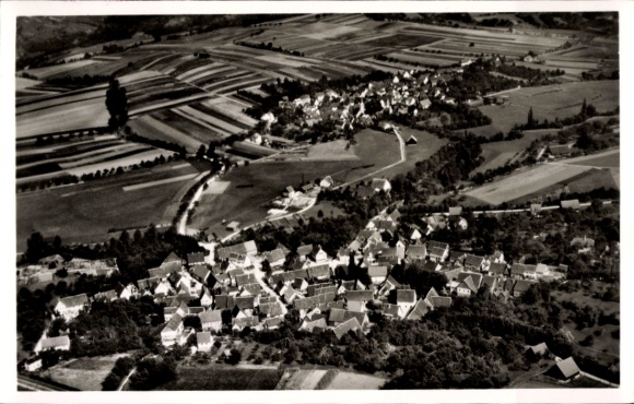 Postcard Adolzfurt Bretzfeld in Württemberg, aerial photograph