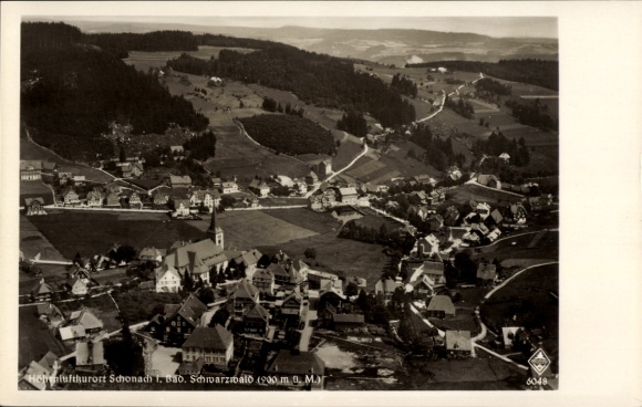 Ak Schonach in het Zwarte Woud, luchtfoto