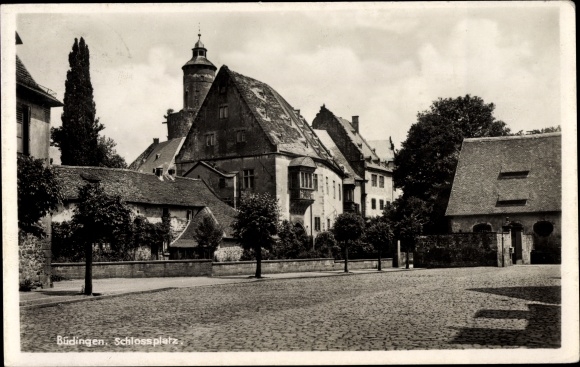 Postcard Büdingen in Hesse, Schlossplatz