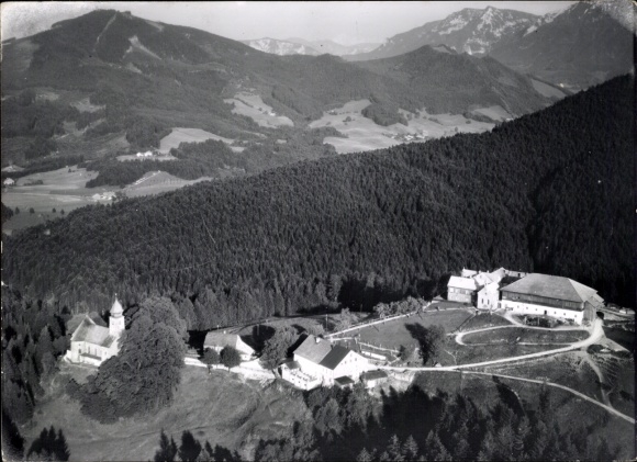 Photo Siegsdorf in Upper Bavaria, Maria Eck Monastery, aerial photograph