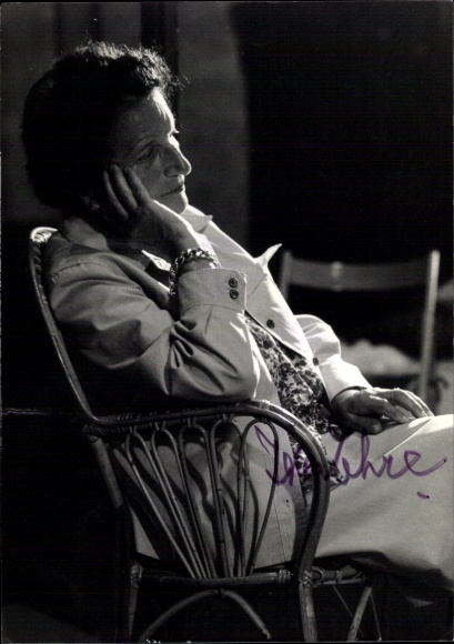 Postcard actress Ida Ehre, portrait, autograph