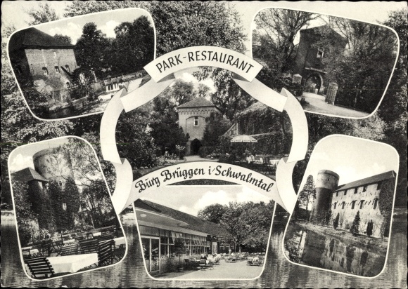 Ak Brüggen am Niederrhein, Park Restaurant Burg Brüggen, Schwalmtal