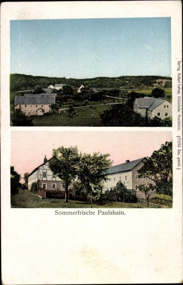 Postcard Paulshain Klingenberg in the Eastern Ore Mountains, locality and surroundings