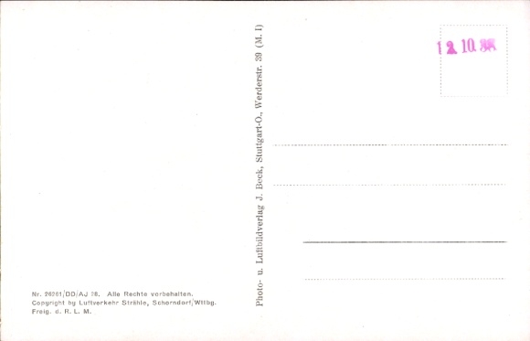 Postcard Riedheim Leipheim an der Donau Swabia, aerial photograph