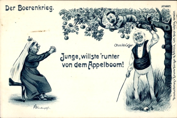 Chromo-Litho The Boer War, Ohm Kruger, Cecil Rhodes, Queen Victoria, Boer War