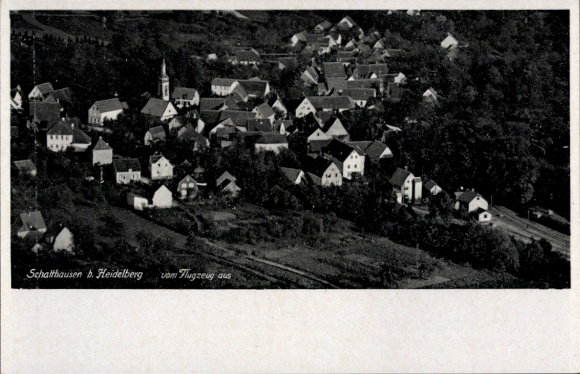 Ak Schatthausen Wiesloch in Baden, Fliegeraufnahme
